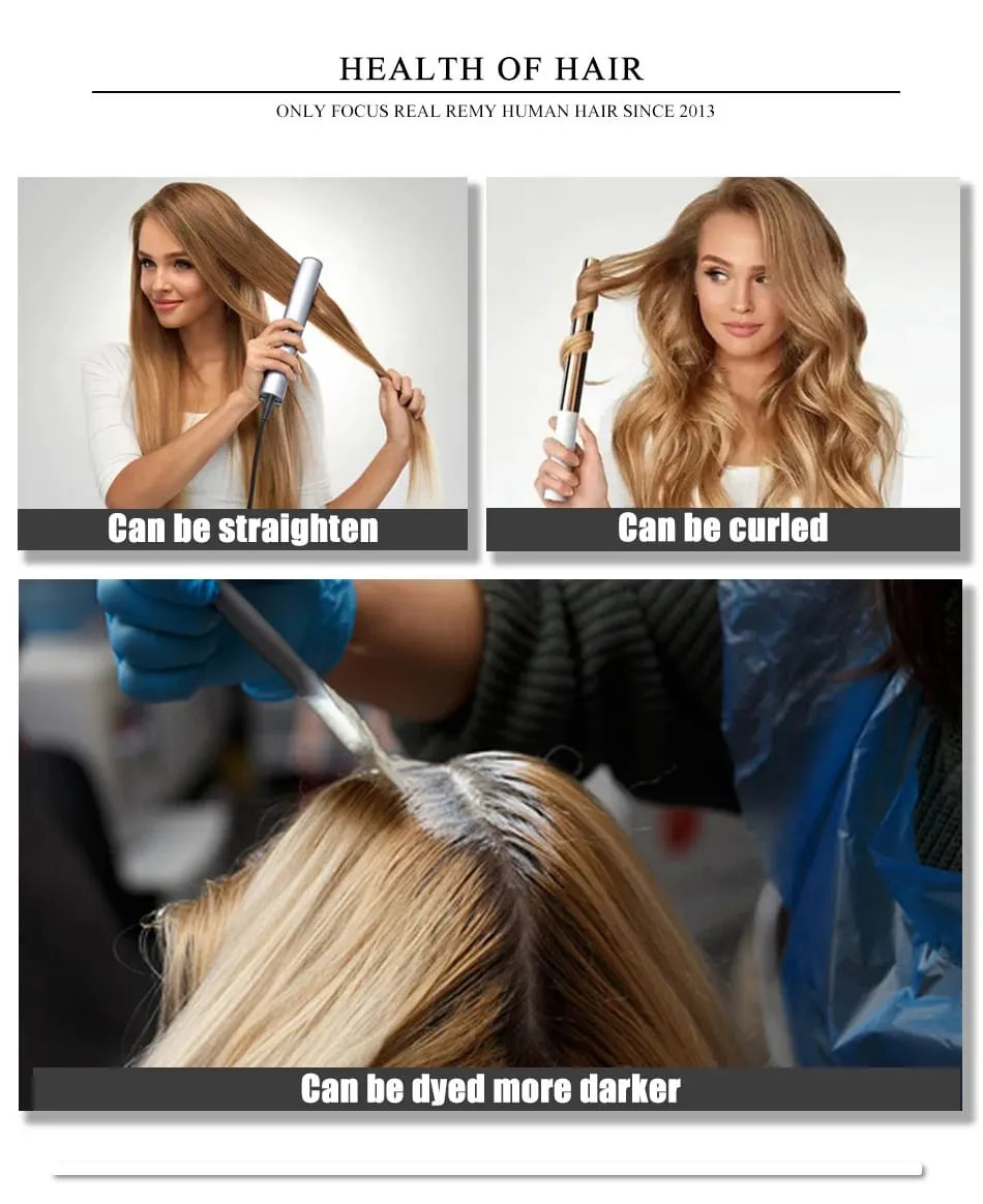 Genius Weft Human Hair Extensions 100G Double Drawn Blonde Bundles Invisible Straight Virgin Hair Weft Full End Κορυφαία ποιότητα
