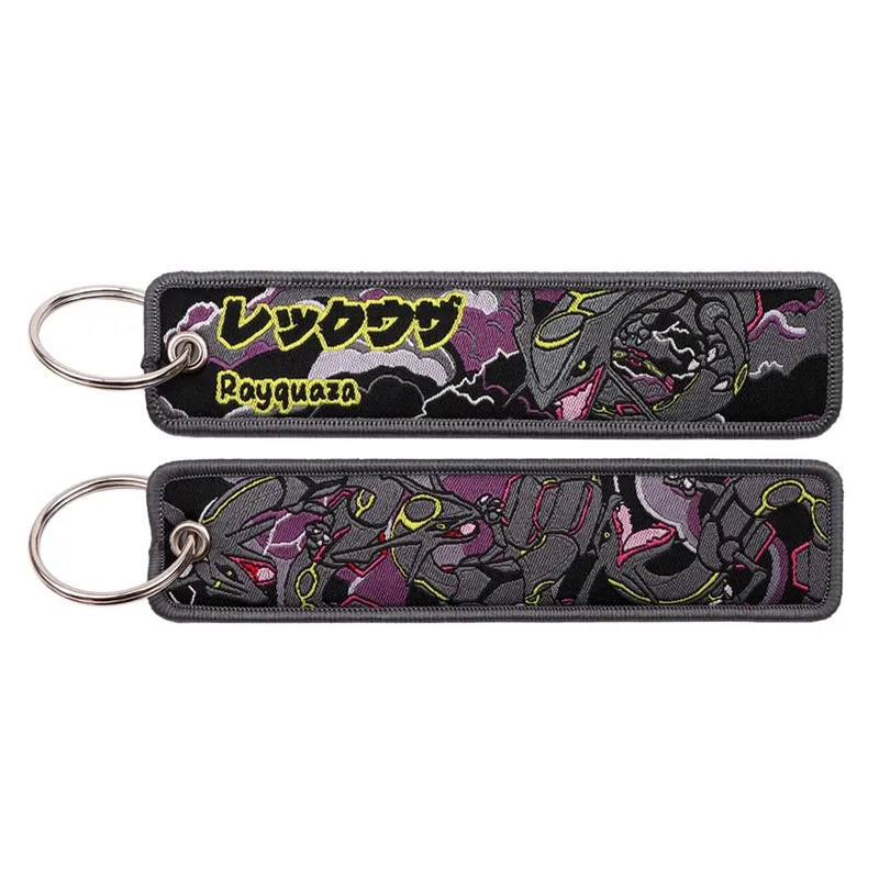 פוקימון אנימה Elf Monsters מחזיק מפתחות לרכב תרמיל מחזיקי מפתחות רקמה מחזיקי מפתחות מפתח תג Jet Tag אביזרי מתנות 1 יחידות