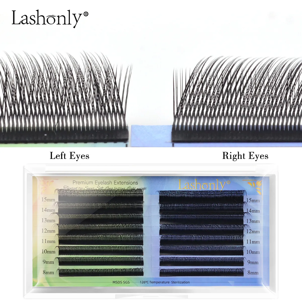 Lashonly Fox YY Faux Mink Eyelash Extensions 16 Lines Μαλακό φυσικό Premium Επίπεδο Διχτυωτό Διχτυωτό Βλεφαρίδες Cross Flying YY Lashes for Fox Eye