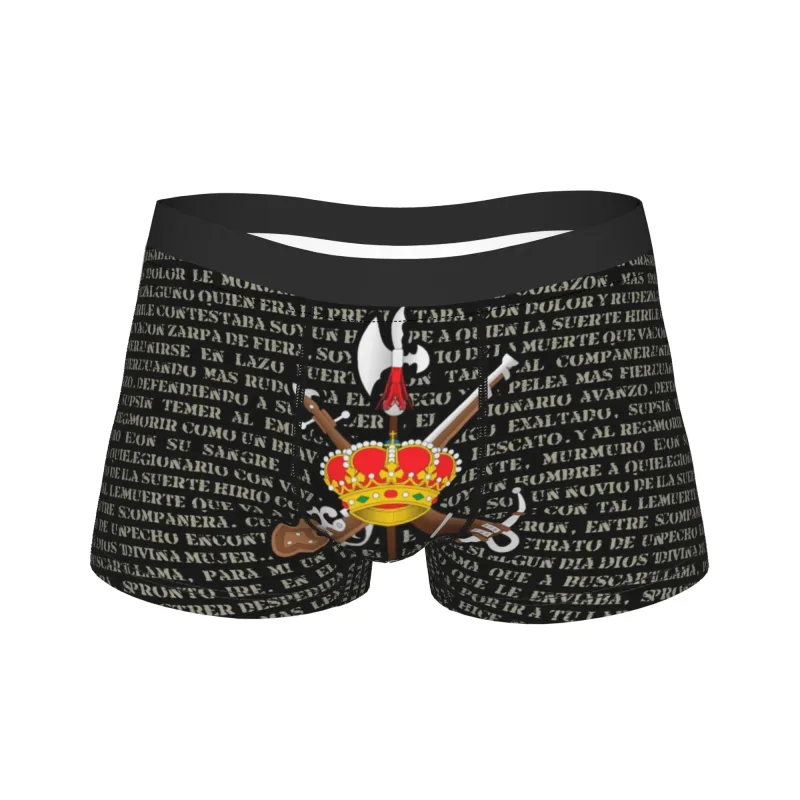 Flag of Spain Plus Emblem Civil Guard Men's Underwear Spanish Boxer Briefs Shorts Panties Funny Soft Underpants for Male S-XXL