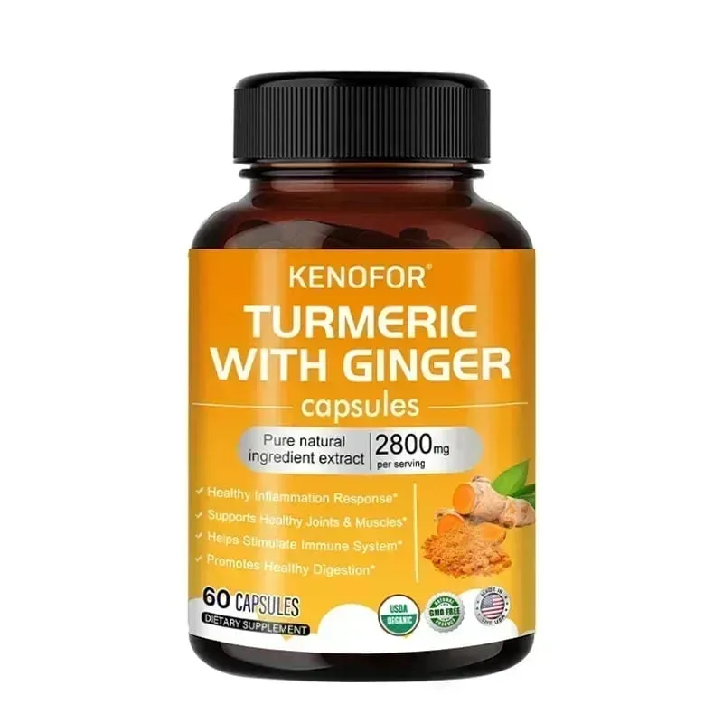 Turmeric Curcumin Capsules 1600mg with Ginger & MSM Antioxidant Support Joint Comfort Heart Cognitive & Digestive Wellness — image 10