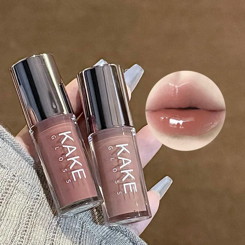 Καθρέφτης Liquid Lipstick Ενυδατικό Jelly Brown Water Light Lip Glaze Sexy Lip Gloss μακράς διαρκείας Nude Lip Tint Καλλυντικά Μακιγιάζ