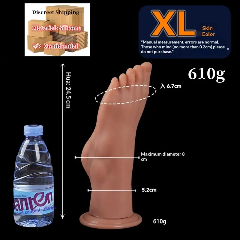 Huge Feet Style Anal Plug Big Silicone Ass ButtPlug Deep Masturbator Dildo Dilator Stimulator Anal Dildo Adult Sex Toy For Women