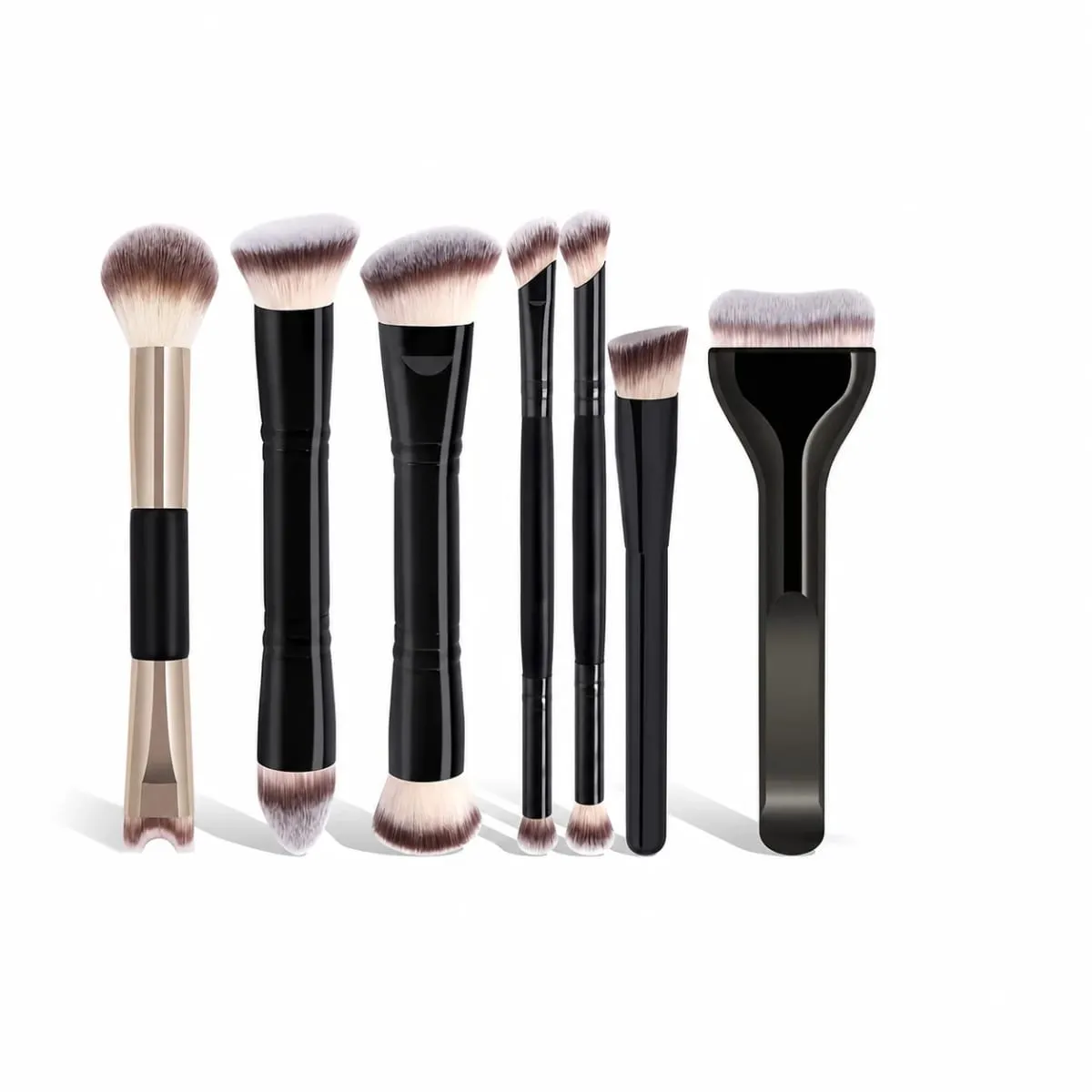 7-delige professionele make-upborstelset Foundation Brush Poederkwast Oogschaduwborstel Blending Brush Tool Zacht voor reizen