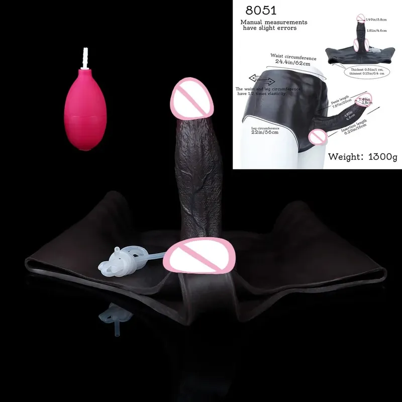 Tapón Anal de silicona, consolador para chorros, bragas con músculos abdominales, pene sólido, masturbador Anal vaginal, juguete sexual para mujer — image 9