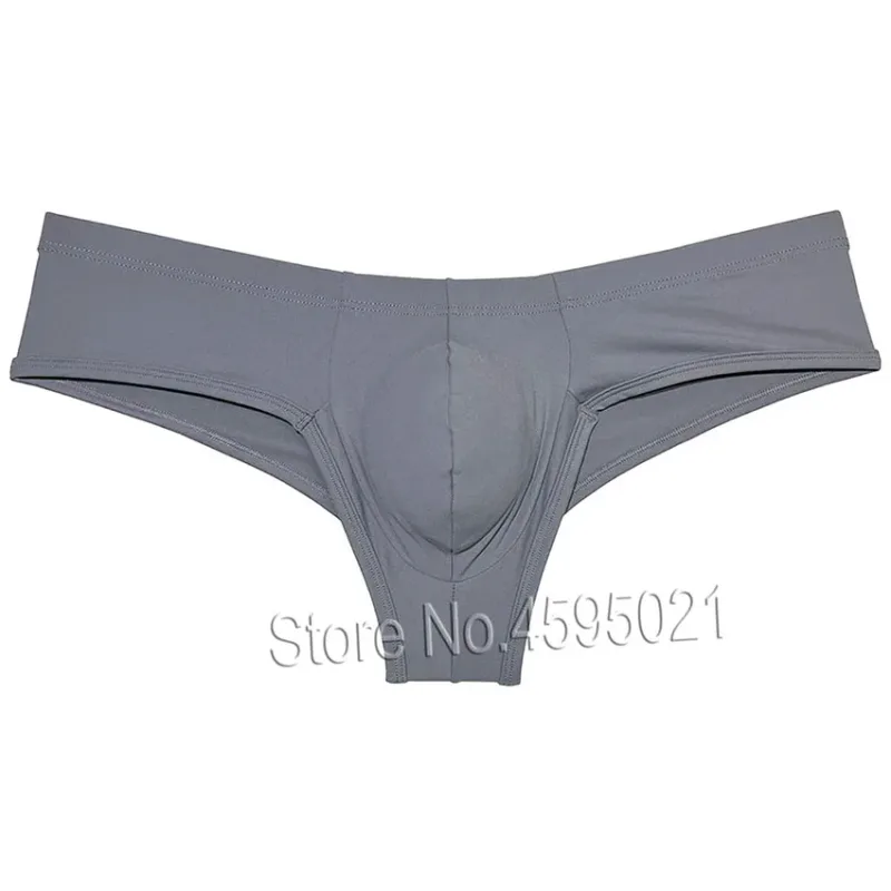 Men's Low Waist Bikini Briefs Underwear Male Bikini Enhance Pouch Boxershorts Micro Trunks Underpants Soft Briefs — image 15