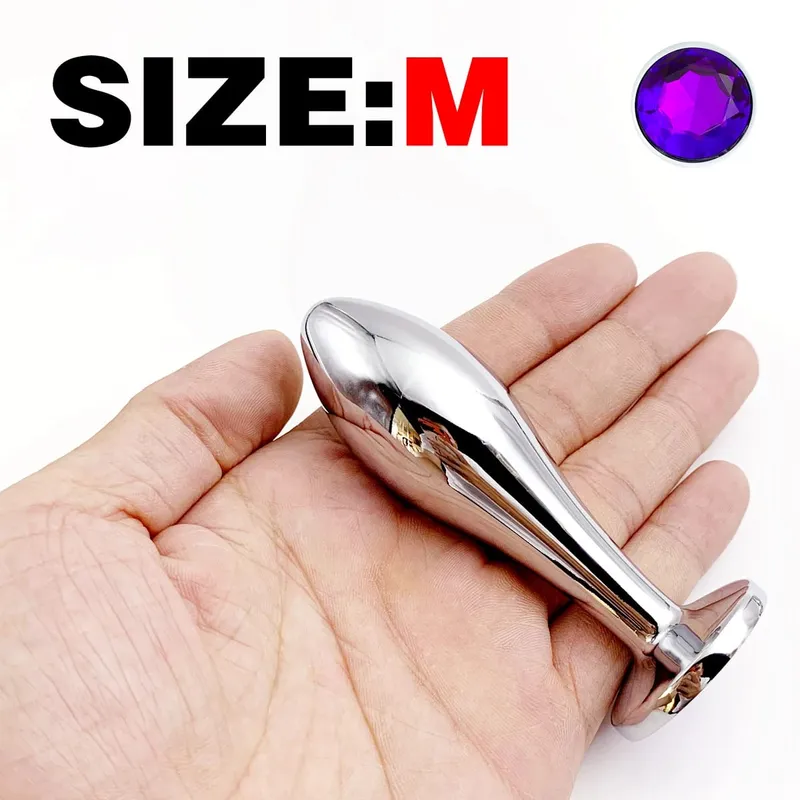 1 db fém csepp anális dugó három méretben Jewel Base G-Point masszázs felnőtt öröm szexjáték a szexuális wellnessért
