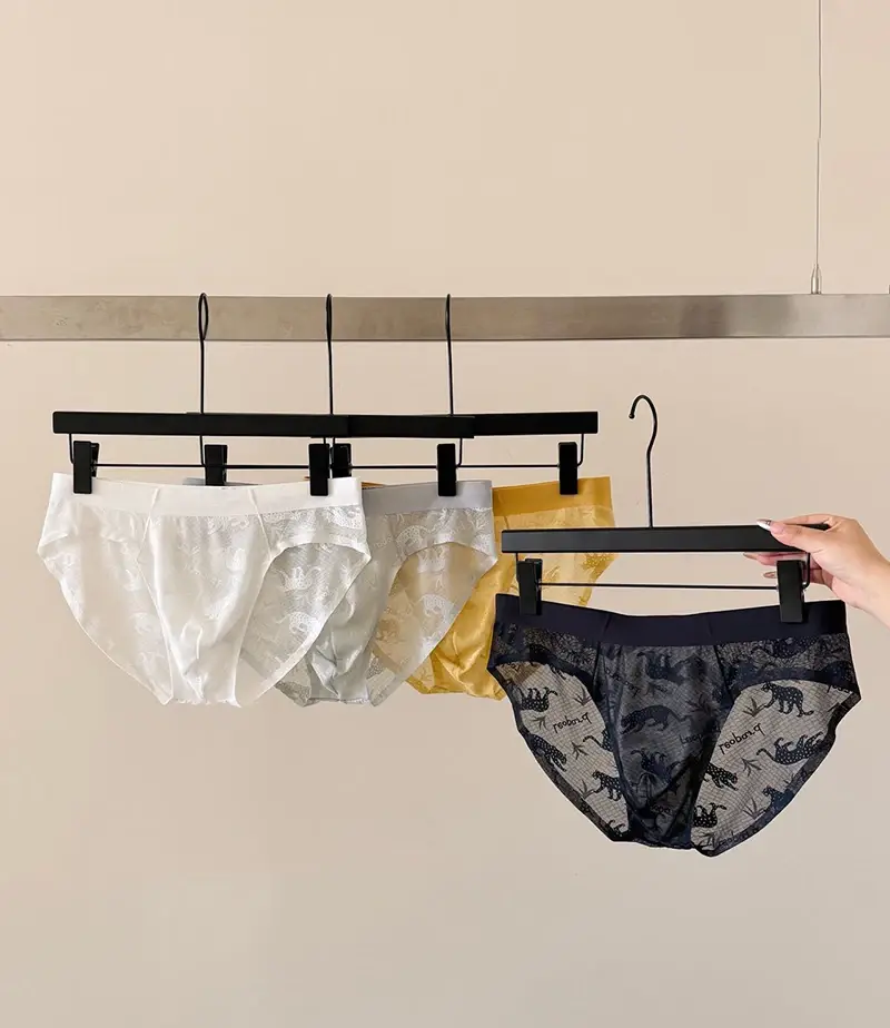 Sexy Men Briefs Undies Printed Seamless U Bulge Pouch Panties Ultra-thin And Light Breathable Underwear Quick Drying Underpants