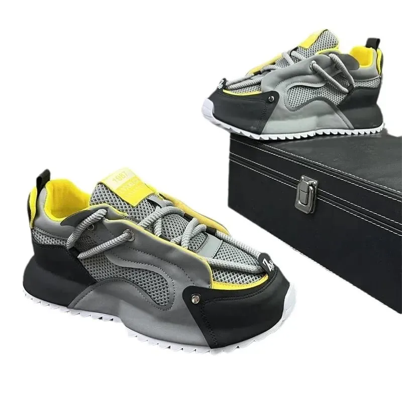 2026 קיץ חדש נעלי גברים רשת נעלי ספורט לנשימה גובה הגדלת ספורט נעלי קז'ואל נוחות לגברים 48 מידה גדולה יותר — image 6