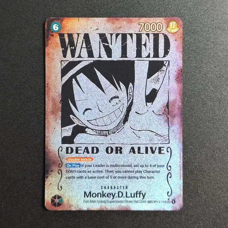 Proxy ONE PIECE CARD Luffy Shanks ACE Roger Teach Kaido כרטיס דמות מבוקש אומנות חלופית אוסף כרטיסי אנימה