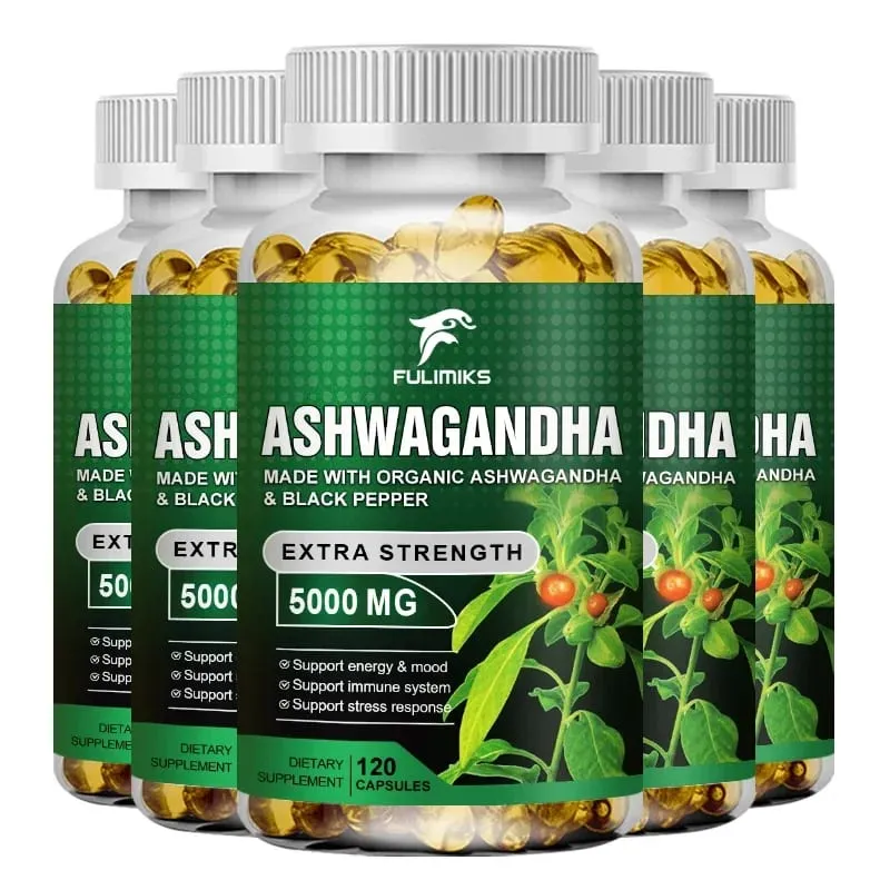Vegetarian Organic Ashwagandha Extra Capsule Energy & Endurance Supplement Brain & Memory Relief Stress Deep Sleep — image 9