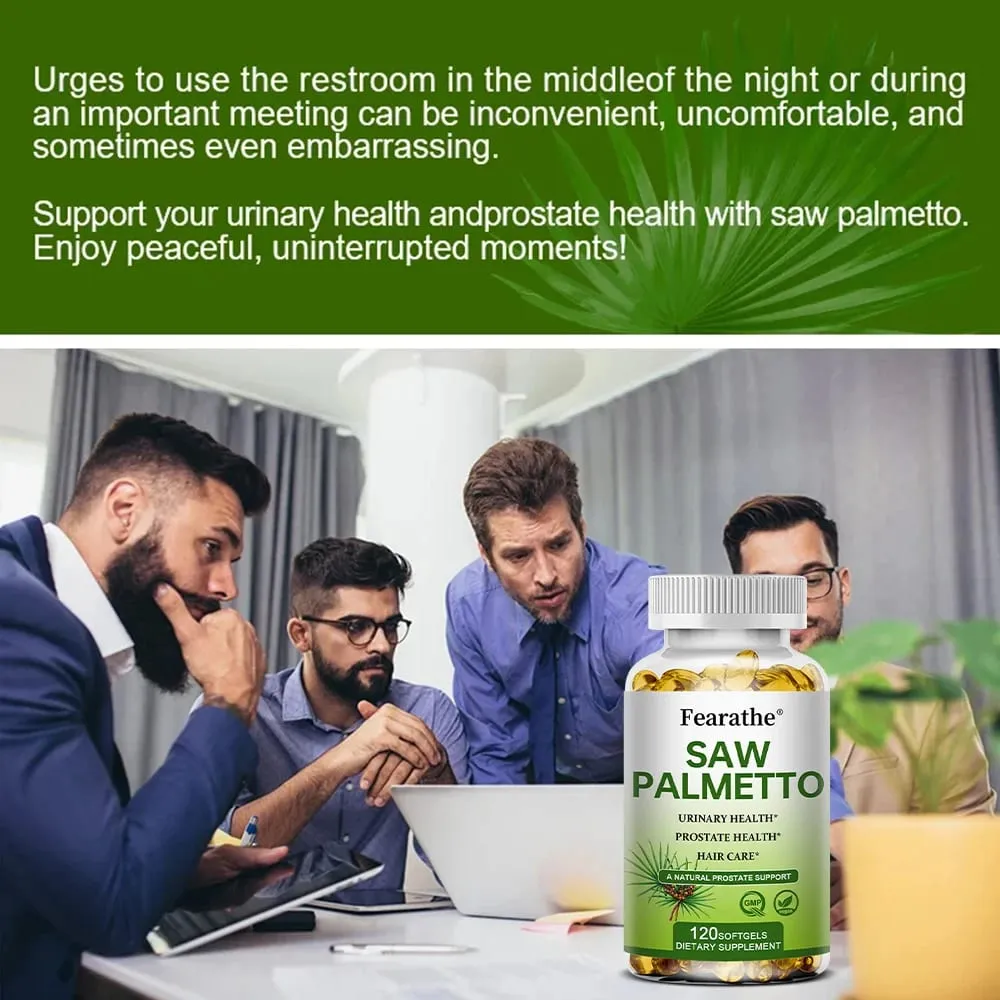 Saw Palmetto Prostate Health Supplement Promote Urary Tract Function 500mg ανά μερίδα - Vegan κάψουλες χωρίς ΓΤΟ