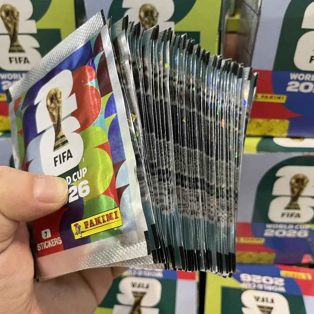 Σετ συλλεκτικών αυτοκόλλητων Panini Παγκόσμιο Κύπελλο FIFA 2026 με ασορτί άλμπουμ 50 πακέτα 7 αυτοκόλλητα το καθένα Σύνολο 350 για λάτρεις των σπορ