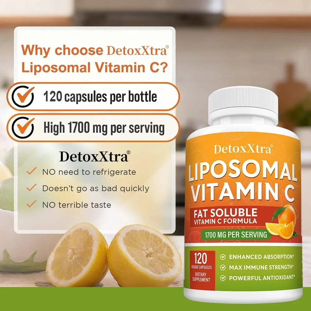 Λιποσωματική Βιταμίνη C 1700mg Ισχυρό Αντιοξειδωτικό Υψηλής Απορρόφησης Υποστηρίζει την Παραγωγή Κολλαγόνου Ανοσοποιητικό & Υγεία του δέρματος — image 3