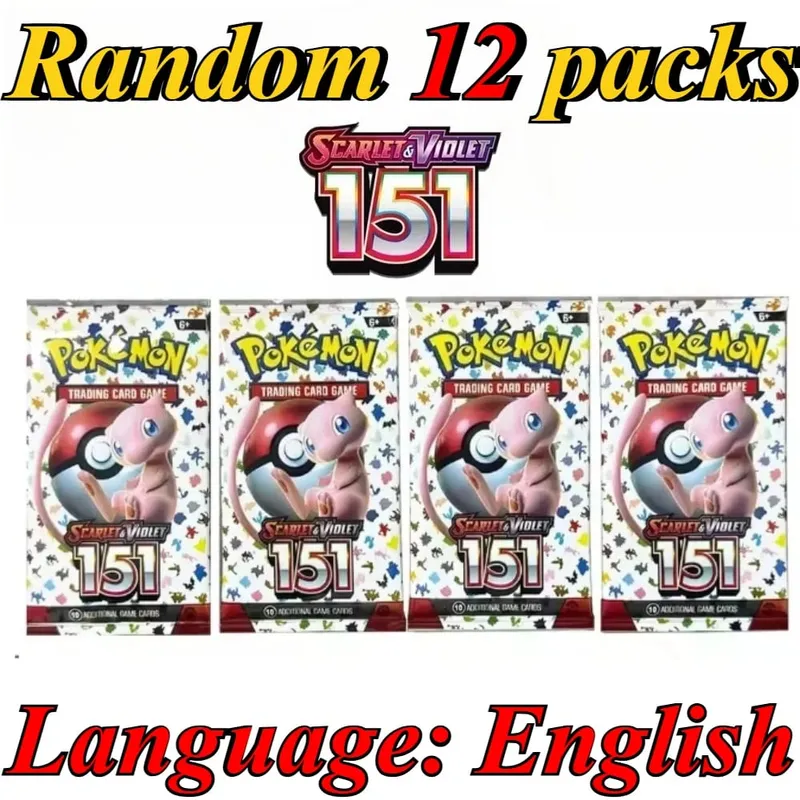 10 πακέτα καρτών Pokémon Bright Stars 151 Prismatic Evolutions PALDEAN FATES English Reinforcement Battle Δώρο κάρτα συναλλαγής