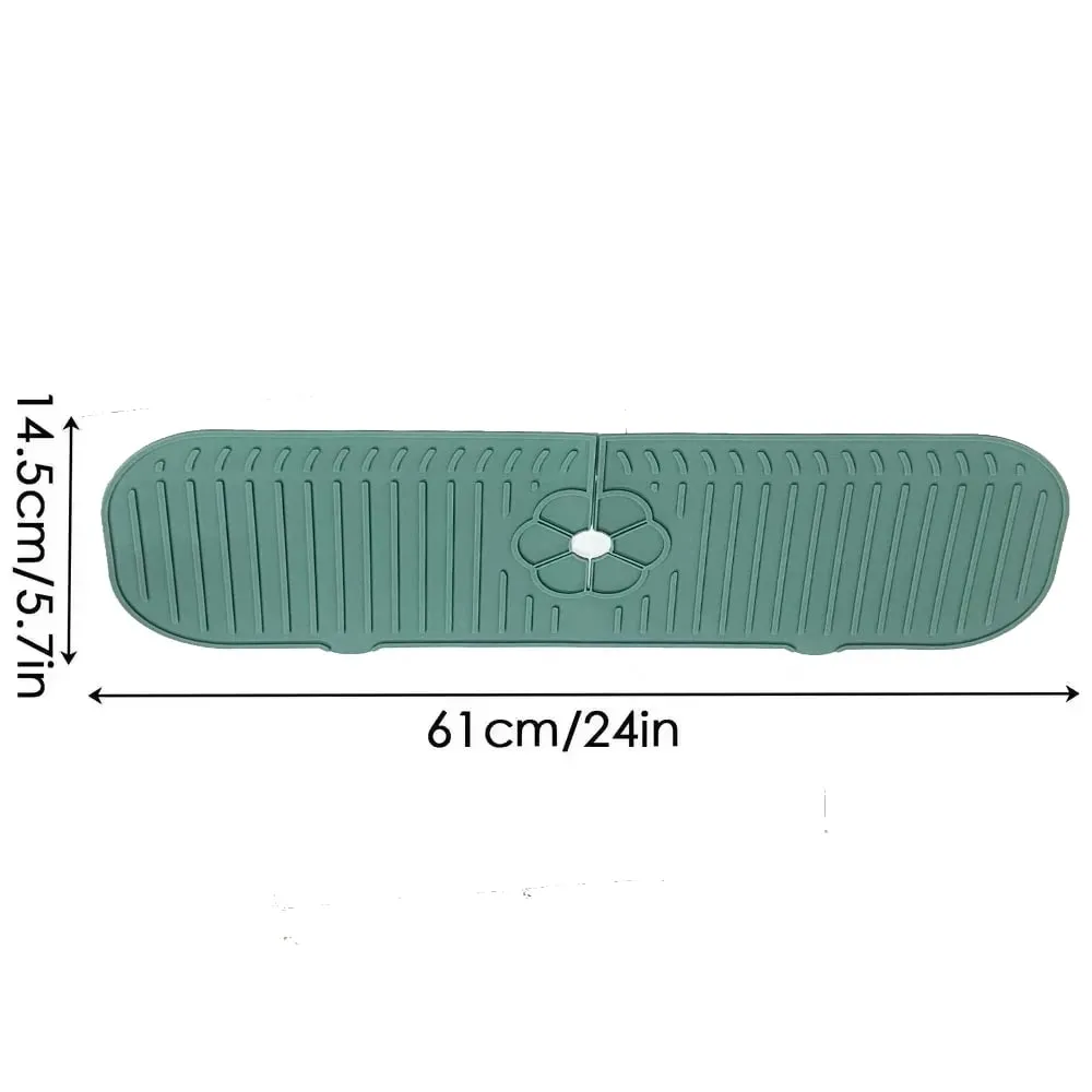 Βρύση κουζίνας Splash Pad σιλικόνης νεροχύτης Baucet Splash Guard Mat σφουγγάρι πάγκου αποστράγγισης Πάγκος προστασίας για συσκευές μπάνιου κουζίνας