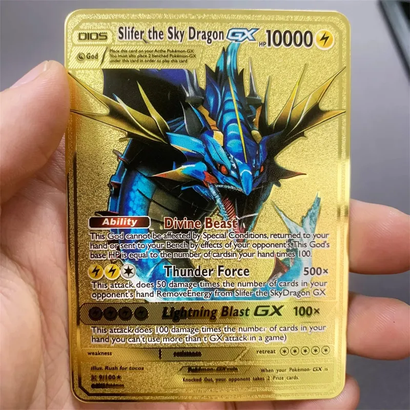 Tiếng Anh Kim Loại Pokemon Thẻ DIY Arceus Mewtwo Charizard Pikachu Sắt Sáng Bóng Pokémon GX Vmax EX Trò Chơi Trẻ Em Bộ Sưu Tập Thẻ Đồ Chơi Quà Tặng