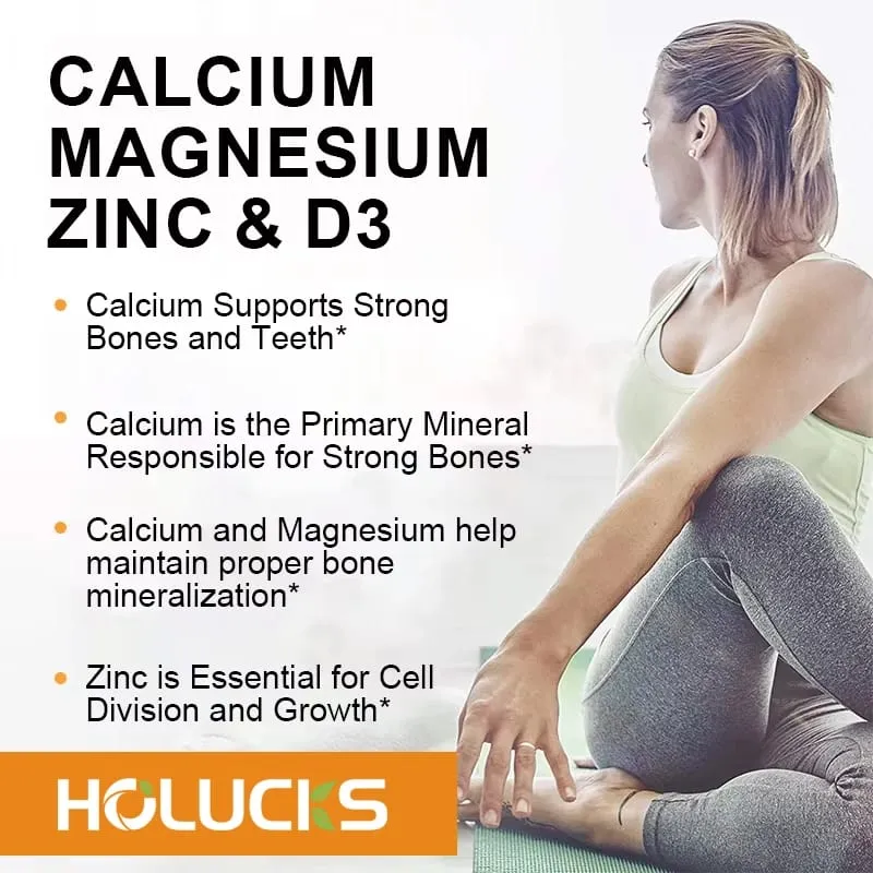 Organic Calcium Support Supplements with Magnesium Zinc & D3 Strengthen Bone Teeth & Nerve Wellness for Daily Life — image 7
