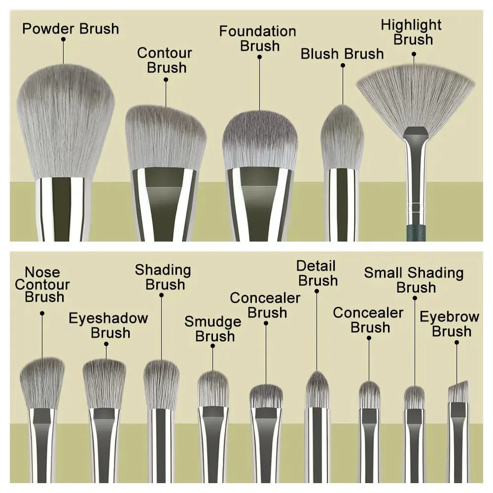 10/14 Stuks Make-Up Kwasten Set Oogschaduw Foundation Vrouwen Cosmetische Losse Poeder Blush Super Zachte Blending Make Up Borstel beauty Tool