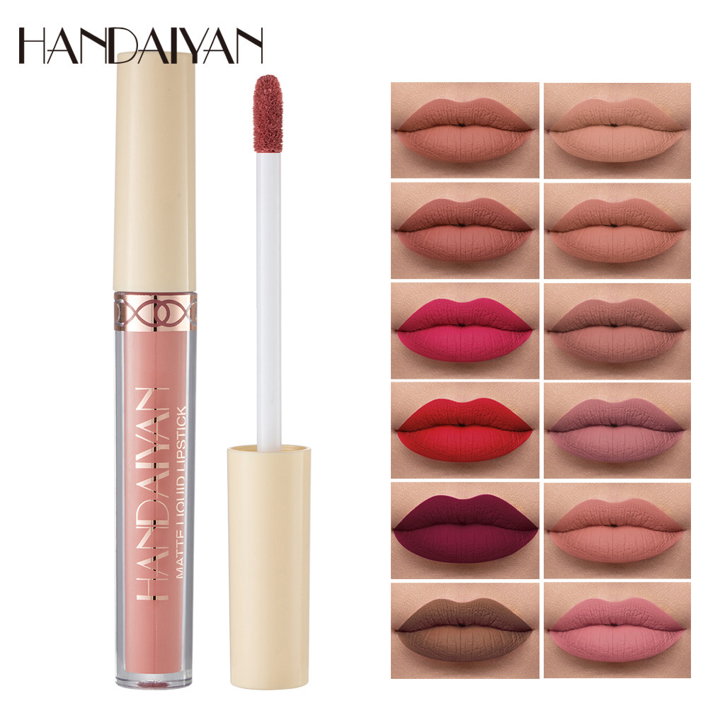 Αδιάβροχο Nude Matte Liquid Lipstick Αντικολλητικό Cup Lip Tint Μακιγιάζ Matte Red Lip Gloss Cosmetics Κραγιόν μακράς διαρκείας Make Up — image 4
