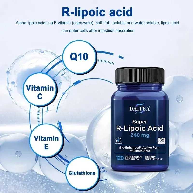 R-Lipoic Acid - תכונות נוגדות חמצון עוצמתיות מסייעות לשמור על אנרגיה בתאים ובריאות העור בריאות הלב וכלי הדם