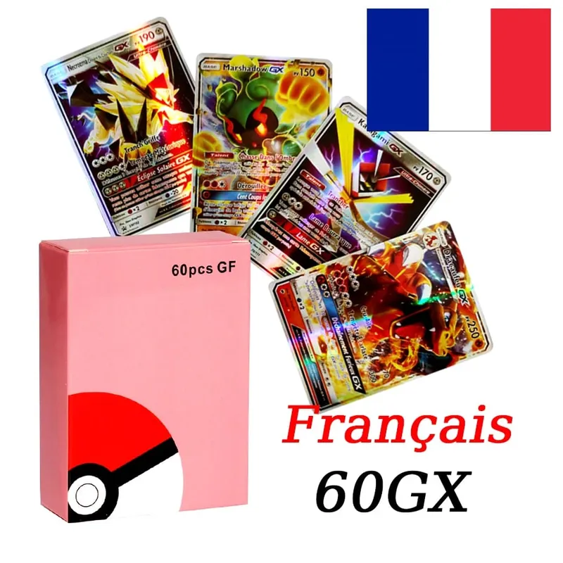 Francia változatú Pokemon kártyák VMAX V EX GX MEGA Carte Collection Battle Trainer Gyermek karácsonyi játékok Ajándék — image 11