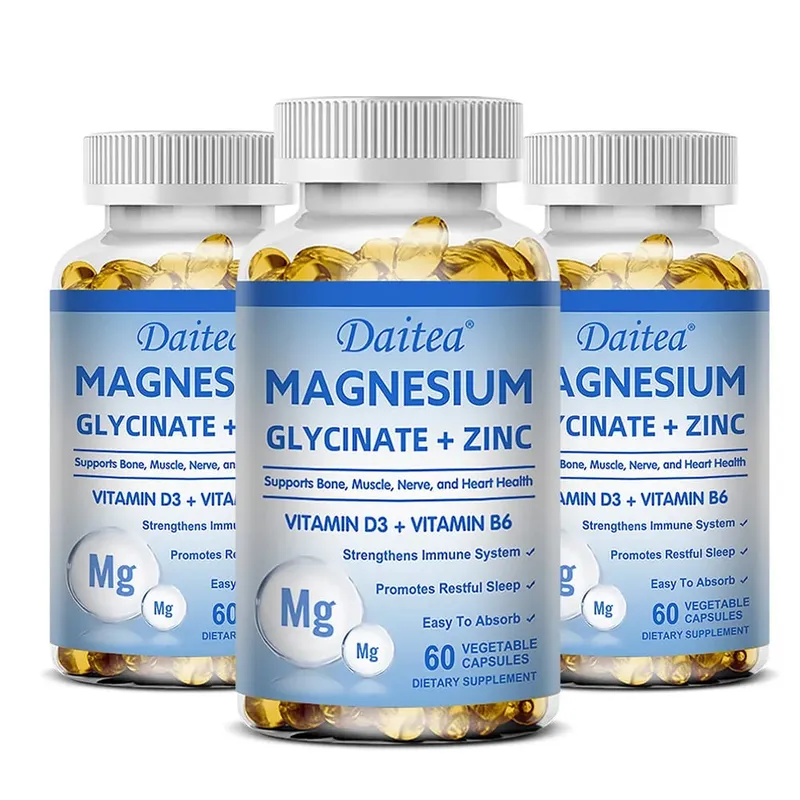 Magnesium Glycinate + Zinc - Improves Sleep Quality Promotes Cardiovascular Bone and Heart Health Promote Intestinal Digestion — image 10