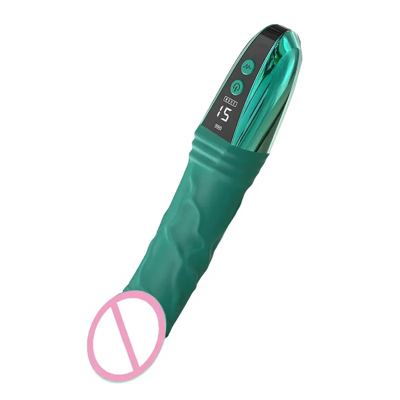 Γυναικεία οθόνη LCD Δονητής Clitoris Nipple Gspot Tease Dildo Stimulator Κόλπος Πρωκτικός Αυνανισμός Παιχνίδια σεξ για γυναίκες, αρσενικά ζευγάρια