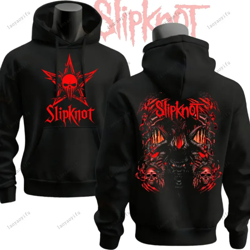 الرجال نمط جديد S-Slipknots الموسيقى شعار المعادن روك باند النساء الرجال هوديي بلوزات الجدة الاتجاه الملابس هودي البلوفرات الشتوية — image 5