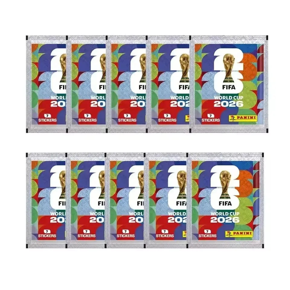 Σετ συλλεκτικών αυτοκόλλητων Panini Παγκόσμιο Κύπελλο FIFA 2026 με ασορτί άλμπουμ 50 πακέτα 7 αυτοκόλλητα το καθένα Σύνολο 350 για λάτρεις των σπορ