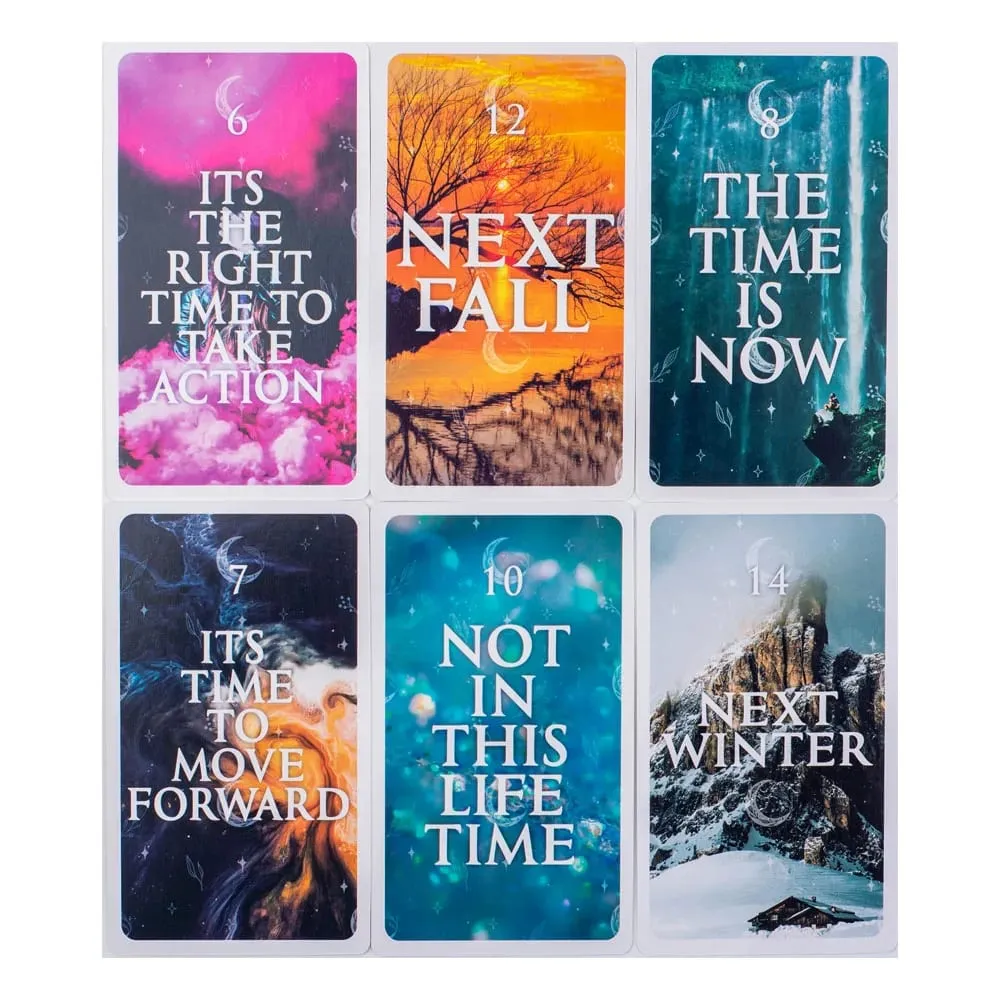 Mystical Timing Oracle 60Cards 10,3*6cm Time Frame Cards Twin Flame Tarot Deck Cosmic — image 4