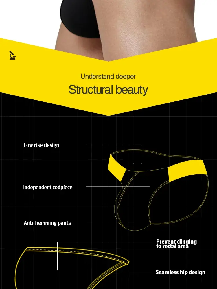 1PCS Men's ADANNU Modal Triangle Briefs Letter Waistband Soft Breathable Underwear