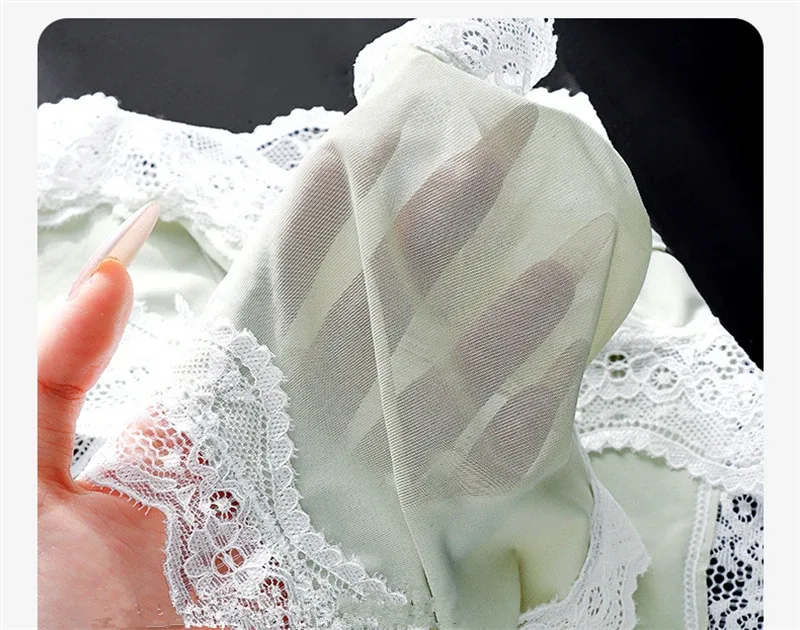 New adults 18 plus size cuecas masculino Lace 3D convex bag sexy men's underwear high elasticity string homme ice silk man thong — image 13