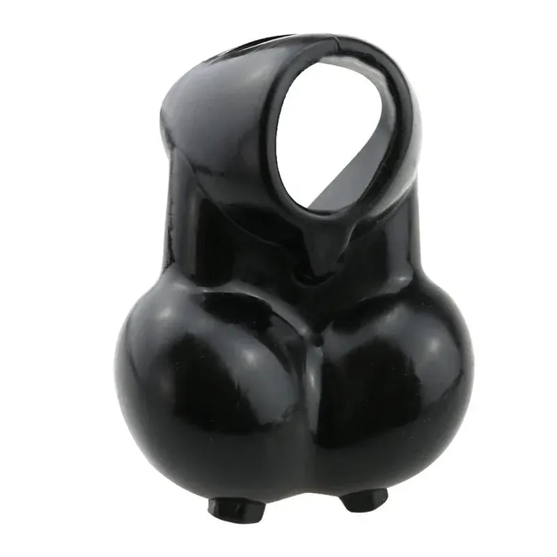 Male Silicone Ball Stretcher Scrotum Testicle BDSM Bondage Time Delay Sleeve Cock Penis Rings Adult Chastity Slave Sex Toys Men