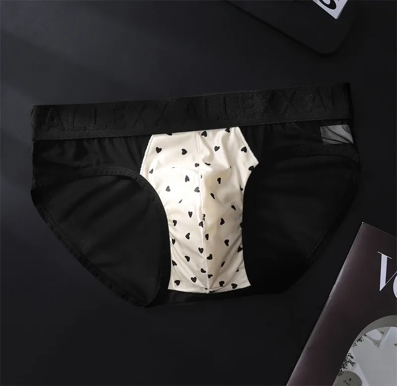 adults 18 plus cueca mesh men's underwear letter waist cuecas masculino print calzoncillos hombre 3D convex bag man lingеrie new