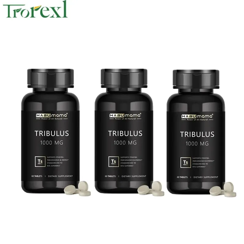 Ανδρικό συμπλήρωμα ενίσχυσης Tribulus Terrestris Pills High Purity που ενισχύει την ενεργειακή αντοχή και ταχεία δράση 60 ταμπλέτες