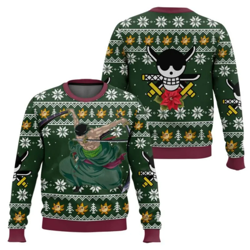 Fantasi gergaji mesin Natal Karnaval Sweter Uniseks Sweter Santa Klaus Sweter 3D Pakaian Premium Musim Gugur dan Musim Dingin