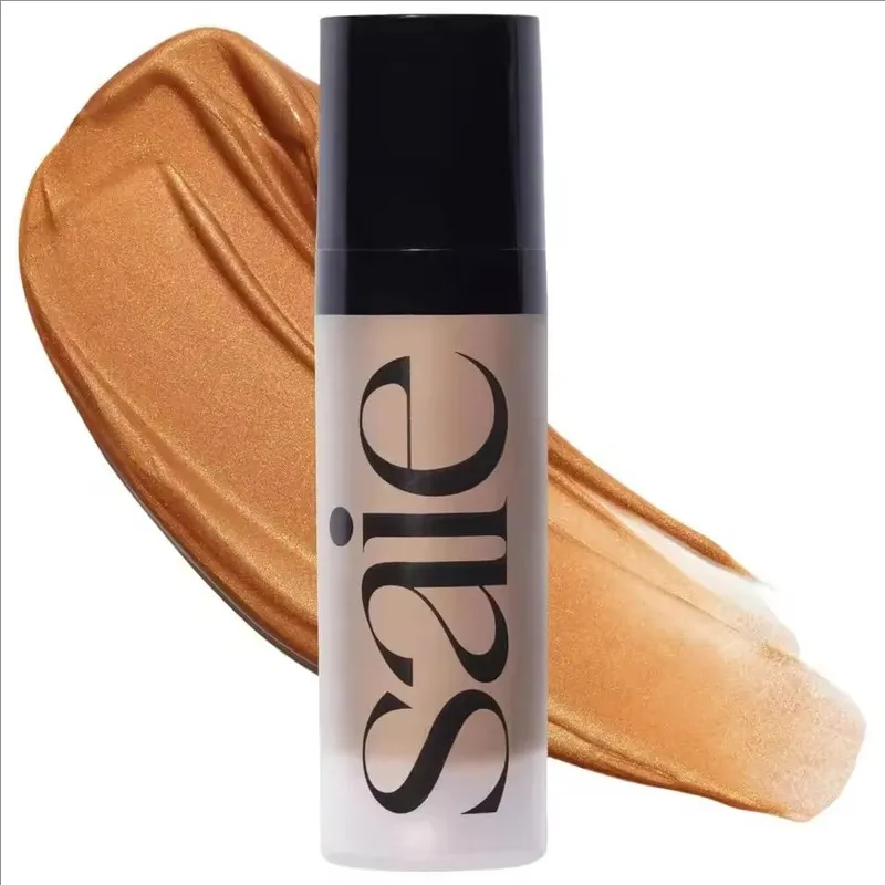 Saie 4-Colors Liquid Blush CHILLY SPICY Highlighter Sunglow Contouring Shimmer Powder Γρήγορη ξήρανση, μη κολλώδης φυσική υφή