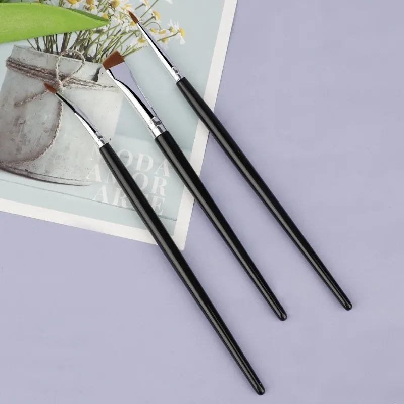 3Pcs Combination Detail Brushes Ultra-thin Lip Line Eye Line Brush Concealer Brush Eye Brow Contour Lower Eyelid Makeup Brushes — image 6