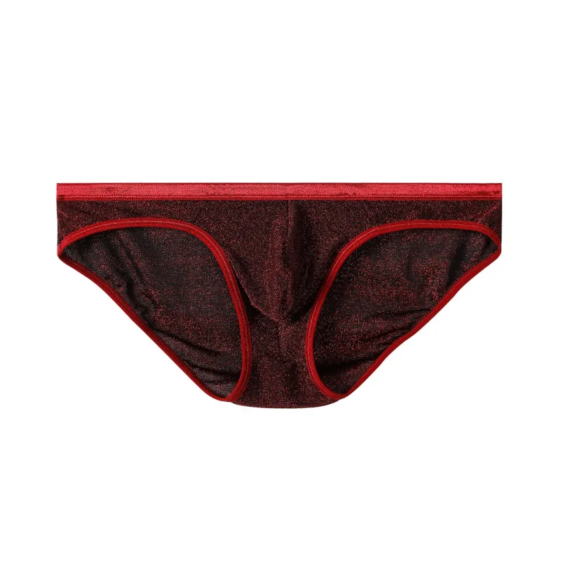 Men's Ice Silk Triangle Panties Sexy U-Shape Thin Briefs Breathable Mesh Low-Waist Underwear — image 18