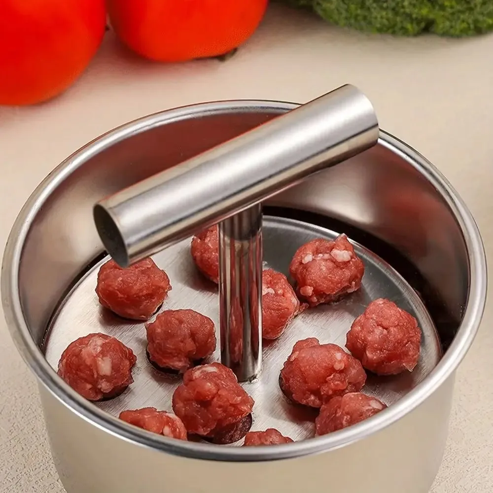 Stainless Steel Hand Press Meatball Maker Efficient Creative Meatball Maker Tool Manual Quick & Easy DIY Meatballs — image 5