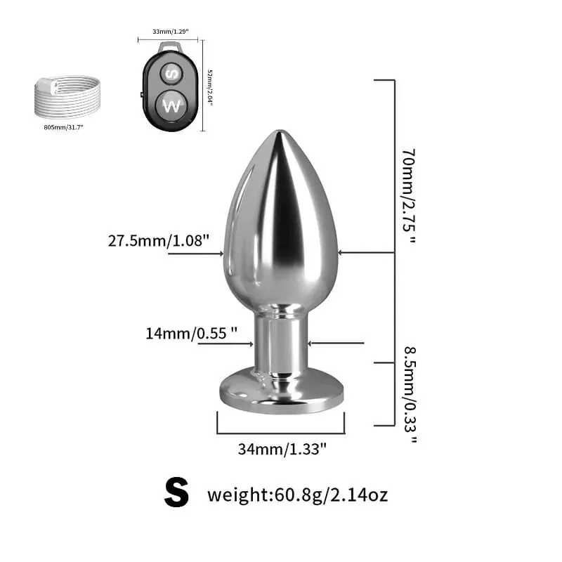 Butt Plug Vibrator נשים מתכת אנאלי תקע דילדו שלט אלחוטי גברים לעיסוי ערמונית ציוד למבוגרים ציוד לאוננות אנאלי צעצועי מין