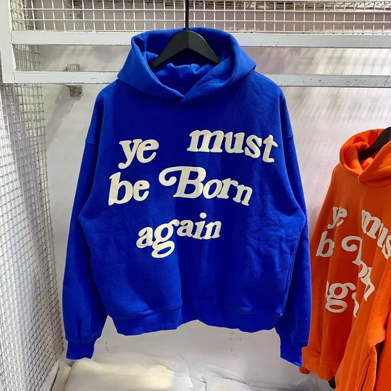 23FW Classic Foam Logo Ye Must Be Born Again קפוצ'ון גברים נשים באיכות הטובה ביותר אוברסייז Kanye West CPFM.XYZ Sweatshirts Multicolor — image 13