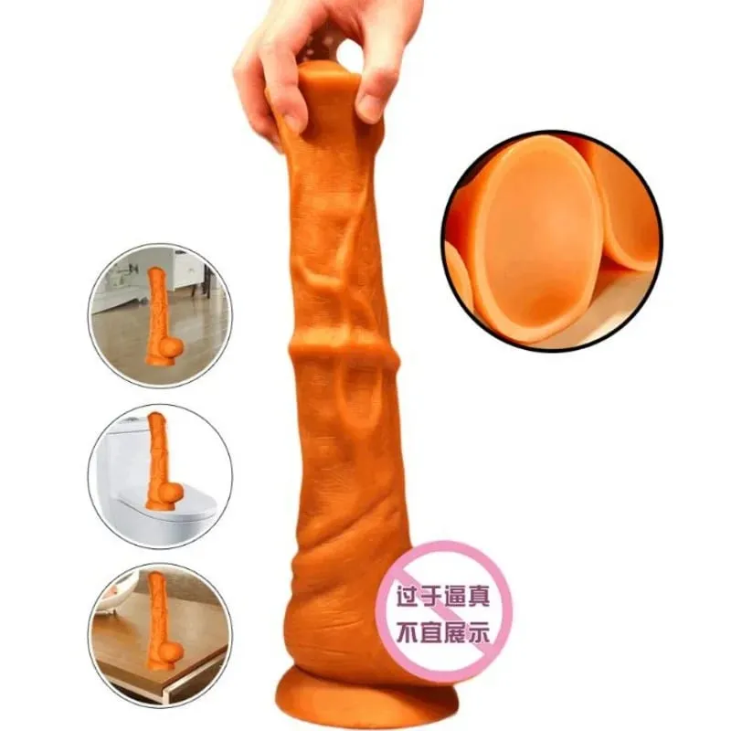 Napakalaking Horse Dildo Makatotohanang Hayop Penis Anal Plug Simulation Big Dick Masturbator na may Suction Cup Mga Matanda na Mga Sex Toy para sa Babae Mga Lalaki — image 3