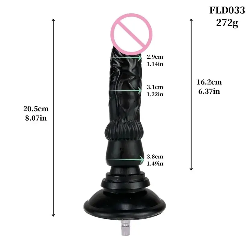 Szexgép Nagy fekete Műpénisz Quick Connector maszturbációs Vibrátor Valósághű műpénisz nőknek Tartozékok Szexjáték felnőtteknek