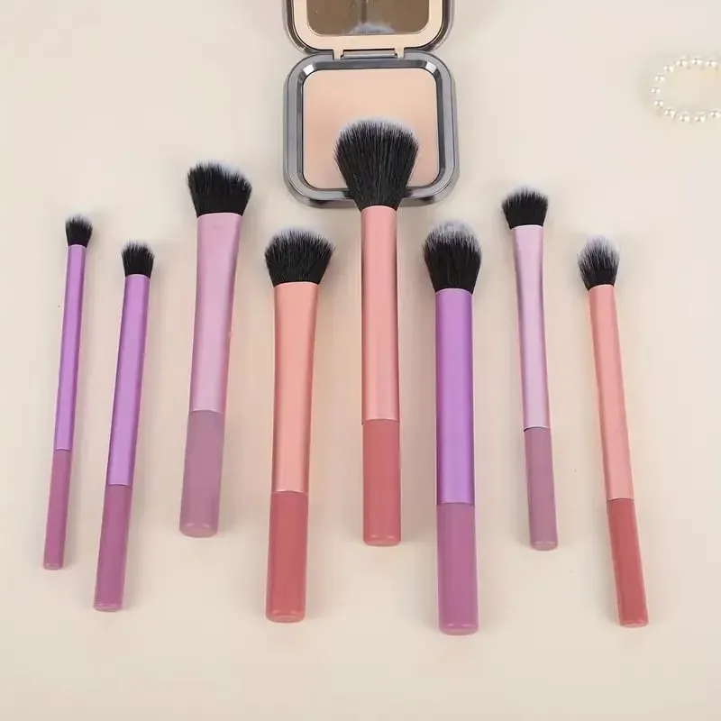 5 個のメイクブラシキットソフト人工毛メイクアップブラシファンデーションブラッシュアイシャドウ化粧品メイクアップツール