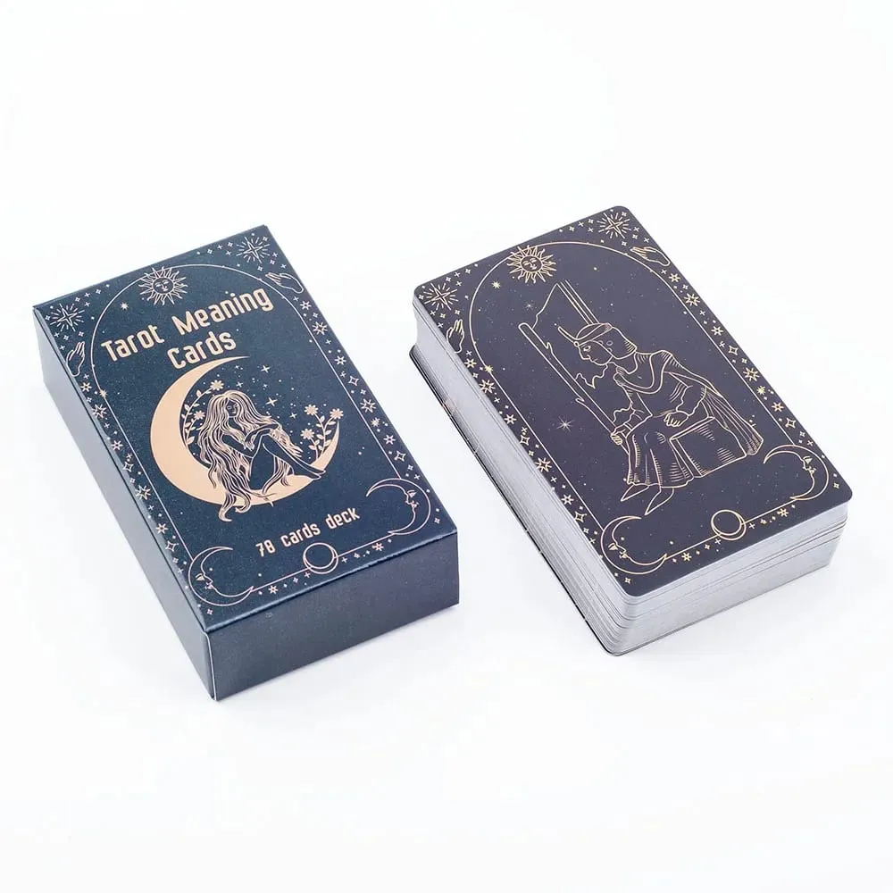 Jelentés Tarot kártyák 78 kártyás pakli angol víziók jóslás kiadású társasjáték kezdőknek zsebméretű tarot tanulási pakli — image 3