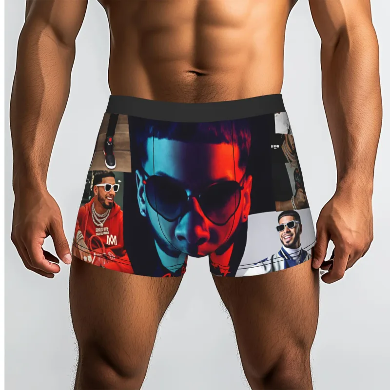 Erkek Komik A-Anuel AA İç Boxer Külot Streç Şort Külot Külot