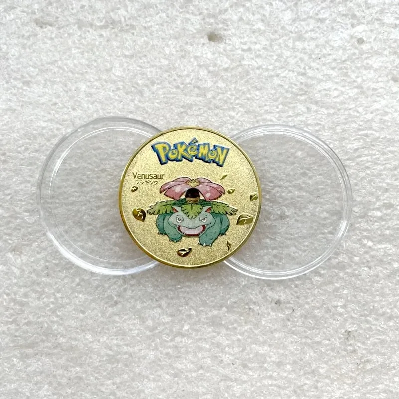 Pokemon Đồng Tiền Vàng Pikachu Anime Đồng Tiền Kỷ Niệm Charizard Vàng Kim Loại Tròn Đồng Xu Đồ Chơi — image 24