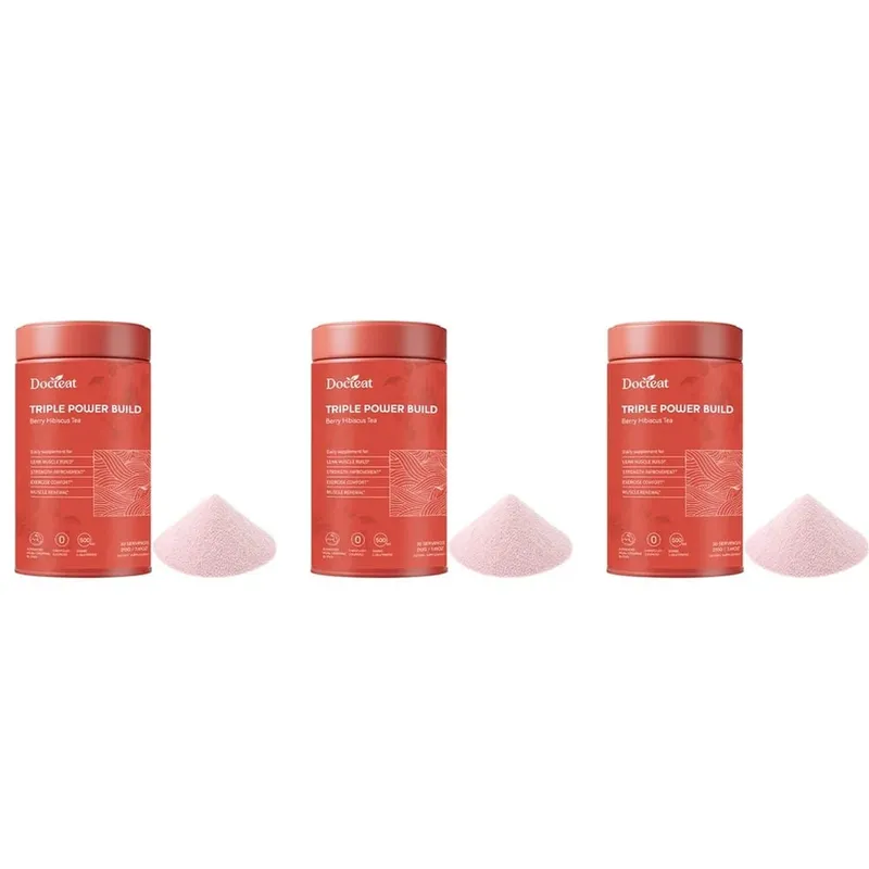Docteat Creatine Monohydrate Powder with Creatine HCl L-Glutamine and Electrolytes for Muscle & Workout Support Berry Hibiscus — image 9